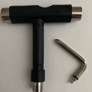Black Skateboard T-Tool with Allen Key